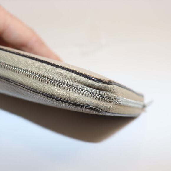 Celine Taupe Leather Zippy Wallet - Picture 8 of 9